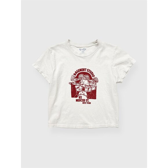 Brandy Melville White Tee with Red Graphic - Picture 1 of 6